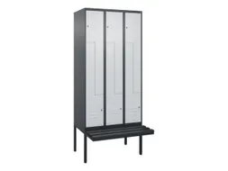 Z-garderobekast,HxBxD 2120x900x815mm,6vak,vak B 300mm,cil.-slot