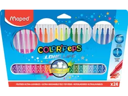 Viltstift Maped Color'Peps Long Life set à 24 kleuren ophangdoos