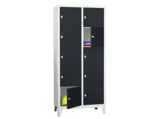 lockerkast,HxBxD 1850x800x500mm,2x5vakken,RAL7035,front RAL7016 - 2