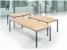 OUTLET Table rectangulaire 140x70cm cadre Noir Plateau Hêtre