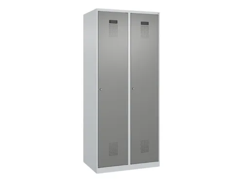 locker,HxBxD 1850x800x500mm,2vak,vak B 400mm,cil.-slot,staand op vloer