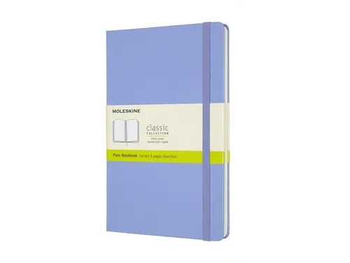 Notitieboek Moleskine large 130x210mm blanco hard cover hydrangea blue