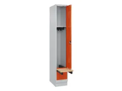 locker met bank,HxBxD 1950x300x815mm,1vak,vak B 300mm,cilinderslot