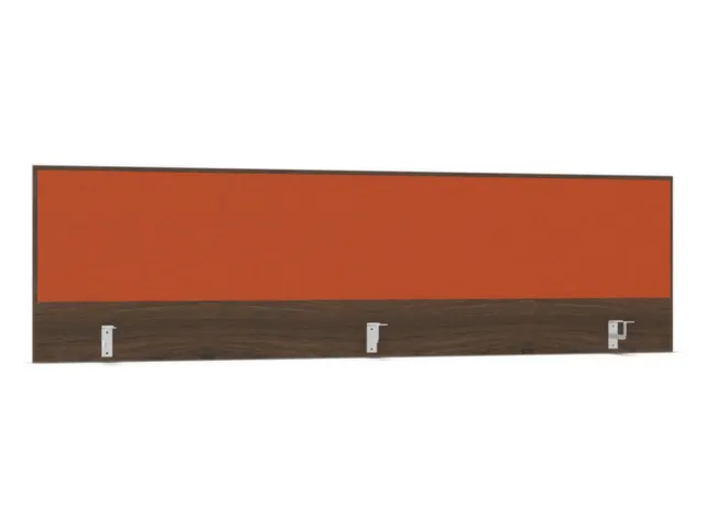 opzetpaneel bureau aanbouw achter NV bruin hickory oranje 2000mm