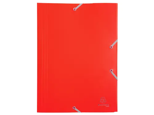 Elastomap 3 kleppen ondoorschijnende Polypropyleen 4/10de A4 Assorti