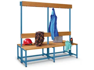 dubbele zitbank,HxLxD 1600x1500x770mm,onderstel RAL5012 - 2