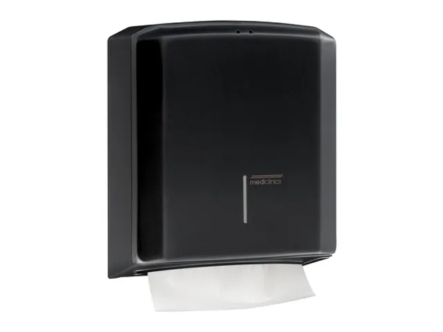 Handdoekdispenser Zwart C-vouw Z-vouw