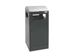 afvalbak,HxBxD 1050x450x450mm,afvalbak inhoud 90l,romp staal RAL7016