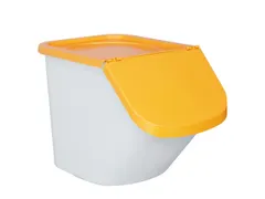 ingrediëntendispenser,HxBxD 450x430x610mm,40l,PP,bak/deksel wit/oranj