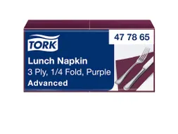 Tork 477865 Soft Lunchservet Advanced Paars 33x33cm