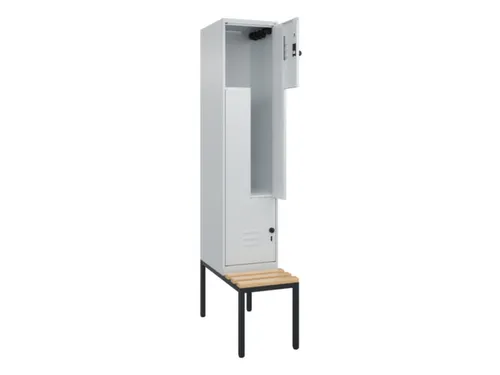 Z-garderobekast,HxBxD 2120x400x815mm,2vak,vak B 400mm,draaigrendel