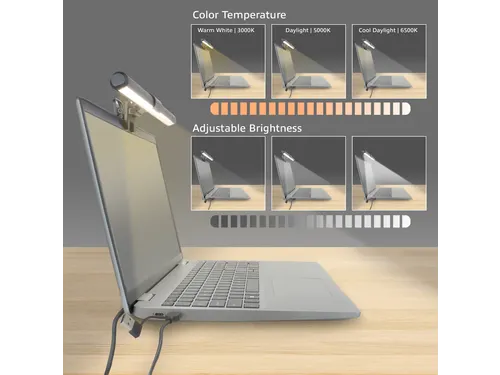Laptop lamp ACT Clip-on led dimbaar USB