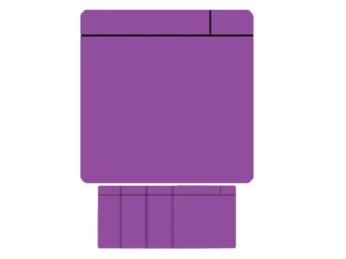 Magneet scrum 75x75mm paars 5 stuks