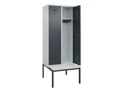 locker met bank,HxBxD 2120x800x815mm,2vak,vak B 400mm,cilinderslot