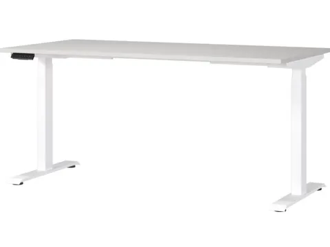 Elektrisch ihv bureau,HxBxD 720-1200x1600x800mm,blad lichtgrijs