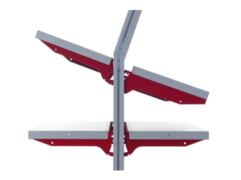 legbord,v. paktafel,BxD 800x400mm,kantelbaar,RAL 9006/RAL 3003