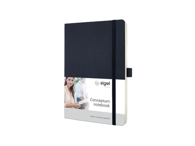 Carnet de note Sigel Conceptum Pure softcover A5 noir quadrillé