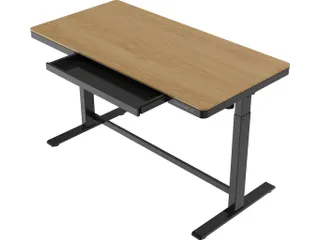 Zit-Sta Werkplek Zwart 140cm Whitewash eiken Elektrisch Verstelbaar - 3
