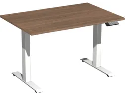 Elektrisch ihv bureau,HxBxD 630-1280x1200x800mm,blad notenboom
