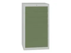 ladekast 900x500x500mm 6laden cilinderslot RAL7035 front RAL6011