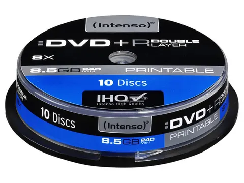 DVD+R DL 8.5GB 8x IW 4381142 cake box inkjet printable 10 stuks