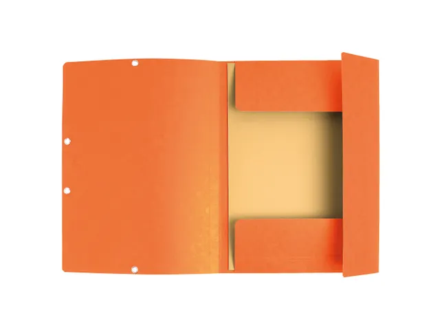 Elastomap 3 kleppen glanskarton 355gm² - A4-Oranje