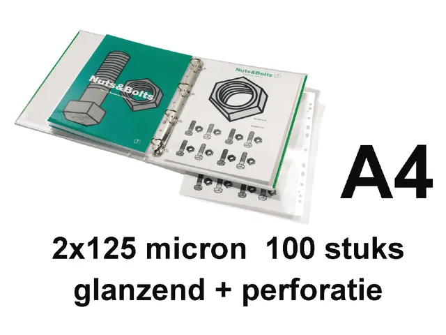Pochette de plastification GBC Organise A4+ 125 microns 4 trous brilla
