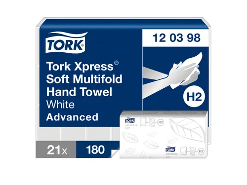 Tork 120398 Xpress H2 Z-vouw Handdoek Advanced Soft 21x180 vel