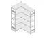 Rayonnage D'angle Hxlxp 2000X1060/1415X435Mm Charge Maxi/élément 900