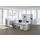 In hoogte verstelbaar bureau,HxBxD 680-820x1600x800mm,blad wit