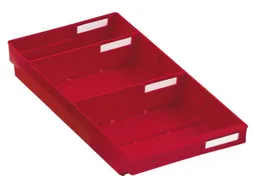 Stellingbak Extra Vlak Pp Hxbxd 65X240X400Mm Rood