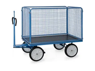 Handtrekwagen Trekoog 6445vz 1000kg 1600x900mm Draadgaas Rubber - 1