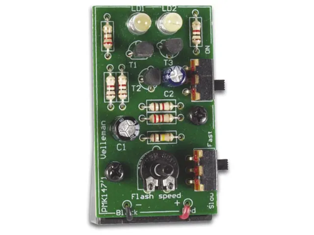 Educatieve soldeerkit stroboscoop met twee witte leds