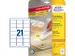 Etiquettes enlevables, blanches 63,5x38,1mm
