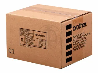 Tze231civ Brother P-touch 12mm Zwart Op Wit - 1