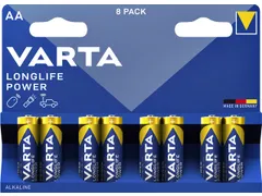 Batterij Varta Longlife Power 8x AA