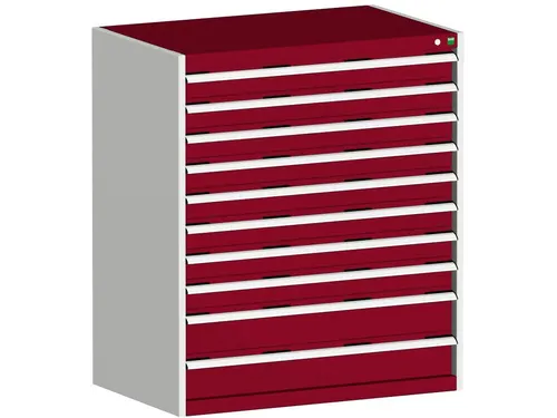 ladekast HxBxD 1200x1050x650mm 10laden RAL7035 front RAL3004