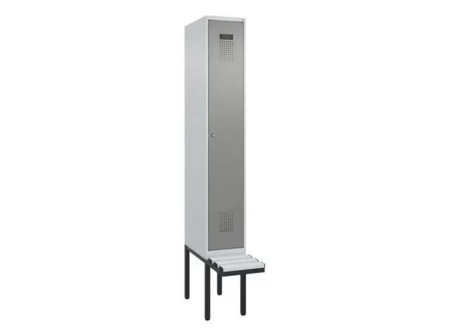 locker met bank,voor scheiding van kleding,HxBxD 2120x300x815mm,1vak
