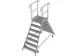 escalier mobile,roulant,estrade H 1,7m,2x7marches a. revêtement R13