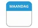 LabelLORD PL Dagetiket Maandag 25x25mm Blauw Flushlabel 1000 stuks