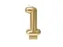 Verjaardagskaars cijfer 1 Folieballon Goud 10cm
