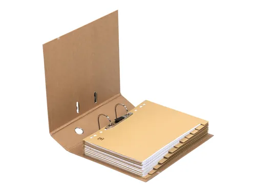 Ordner Oxford Touareg A4 80mm karton naturel/wit