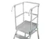 bordestrap,verrijdbaar,bordes H 1,7m,7treden,aluminium,4zwenkwielen