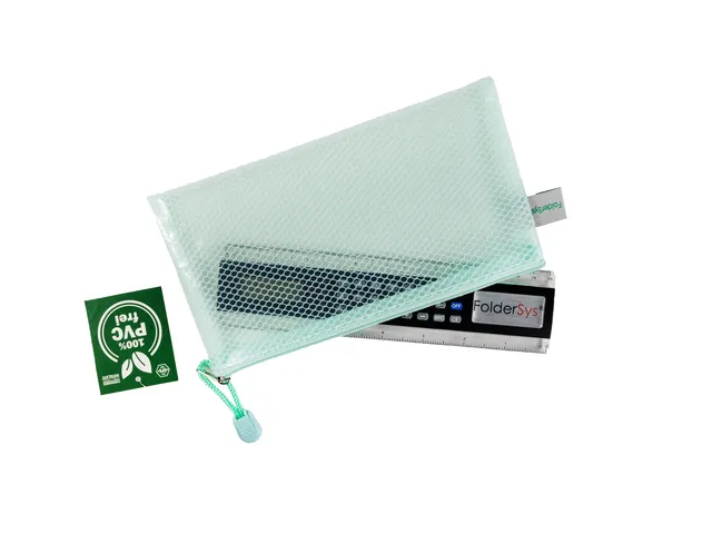 Pochette à fermeture éclair Foldersys EVA 120x220mm vert pastel