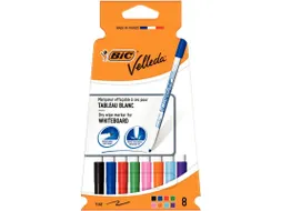 Whiteboardmarker Bic Velleda 1721 rond fijn 1.5mm assorti 8 stuks