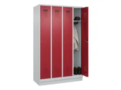 locker,HxBxD 1950x1200x500mm,4vak,vak B 300mm,cil.-slot,sokkel