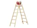trapladder,beide zijden,2x7,treden,balk L 2,08m,hout