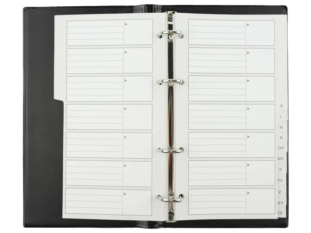 Telefoonalbum Kangaro 215x130mm A-Z 4-rings zwart