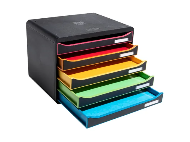 Module de classement Big Box Plus horizon 5 tiroirs Black Office - Noi