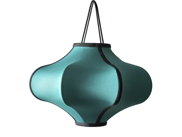 Lantaarn Nextime Lumi 40 cm stof turqoise